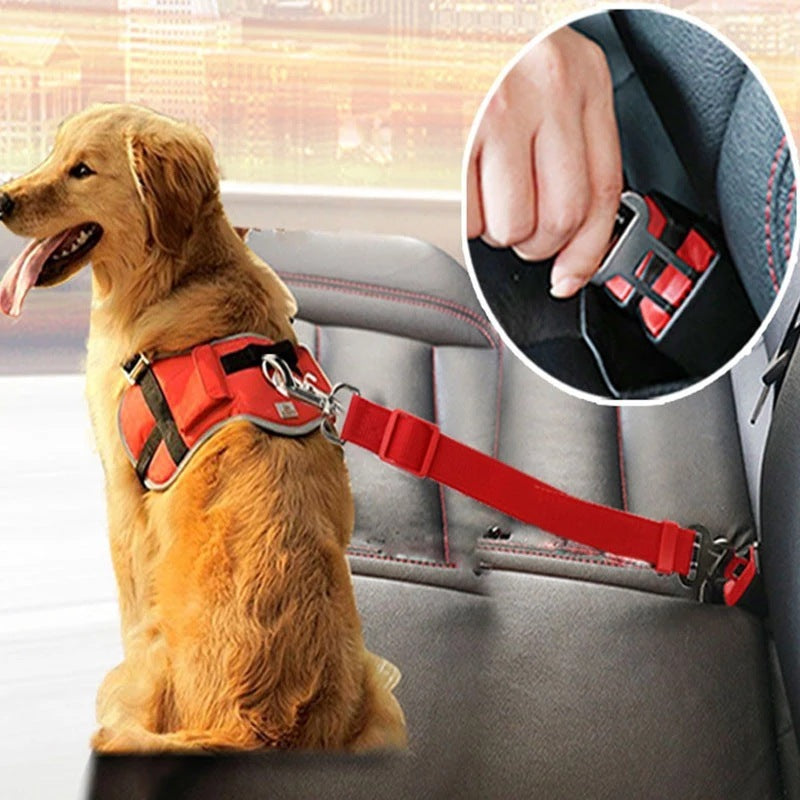 Adjustable Car Seat Belt for pets - Happy Paws - Furbizzle