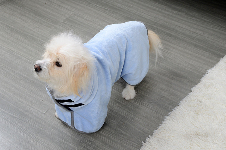 Quick-Drying Microfiber Pet Towel and Bathrobe - Happy Paws - Furbizzle