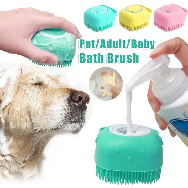 Silicone Dog Bath Massage Gloves and Shampoo Brush - Happy Paws - Furbizzle