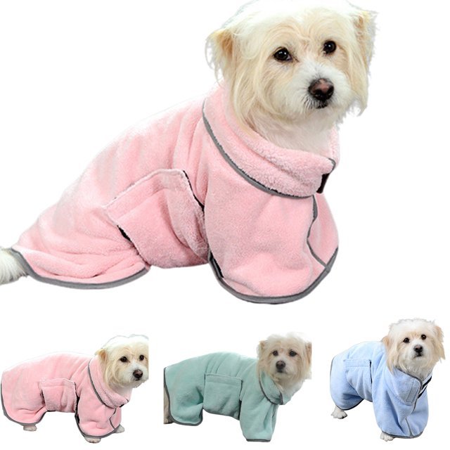 Quick-Drying Microfiber Pet Towel and Bathrobe - Happy Paws - Furbizzle