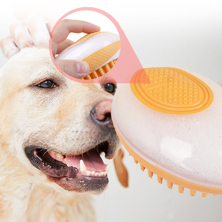 2-in-1 Pet Bath & Grooming Brush - Happy Paws - Furbizzle