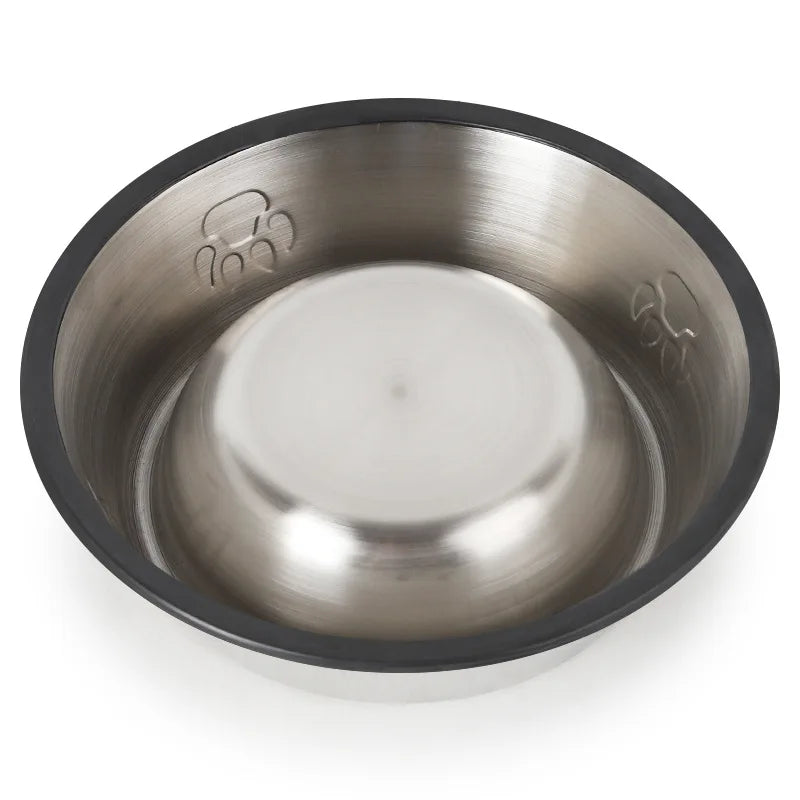 Stainless Steel Skidproof Pet Bowls - Happy Paws - Furbizzle