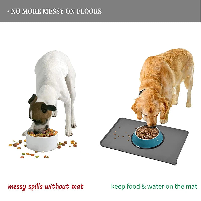 Non-Stick Silicone Pet Feeding Mat - Happy Paws - Furbizzle