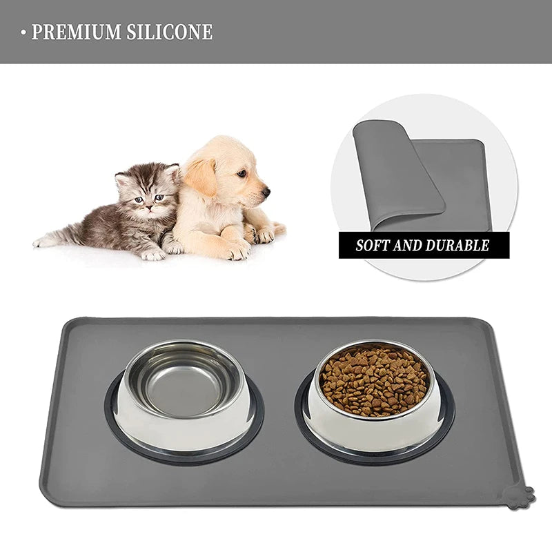 Non-Stick Silicone Pet Feeding Mat - Happy Paws - Furbizzle