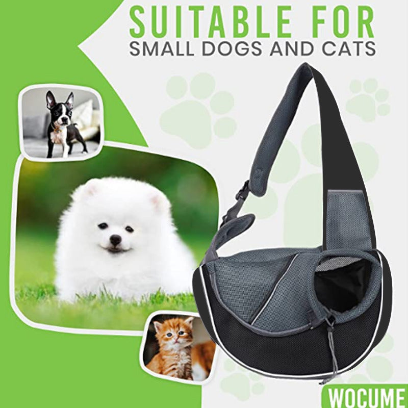 Portable Crossbody Pet Carrier Bag - Happy Paws - Furbizzle