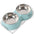 Stainless Steel Double Pet Bowls - Happy Paws - Furbizzle